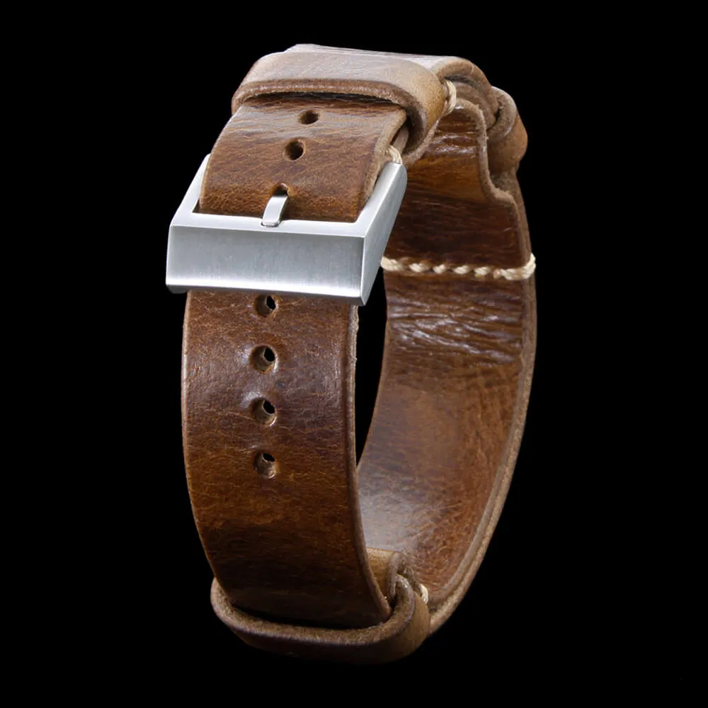 NAT2 Leather Watch Strap, Military 102