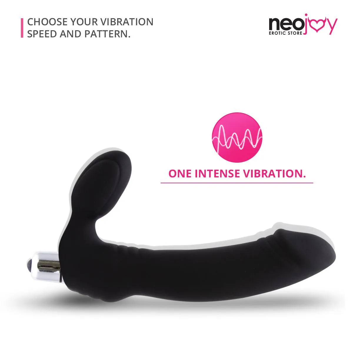 Neojoy Strapless Double Vibrator G-Spot Anal Pelvic - Black