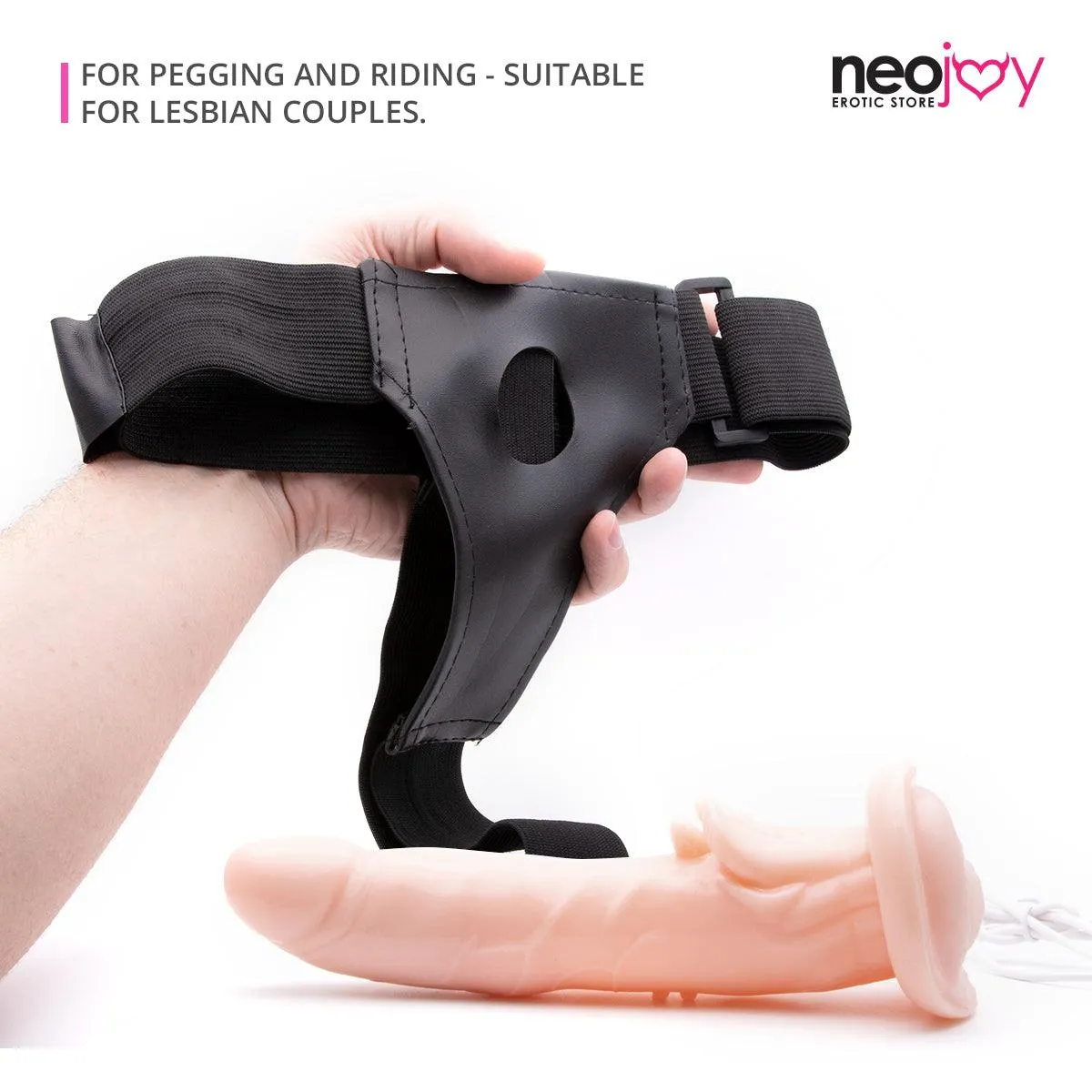 Neojoy - Strapped Pleasure - Strap-On Dildo Harness Remote - 16cm - 6.3 inch