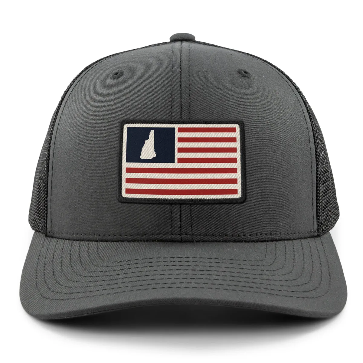 New Hampshire USA Flag Patch Classic Snapback Trucker