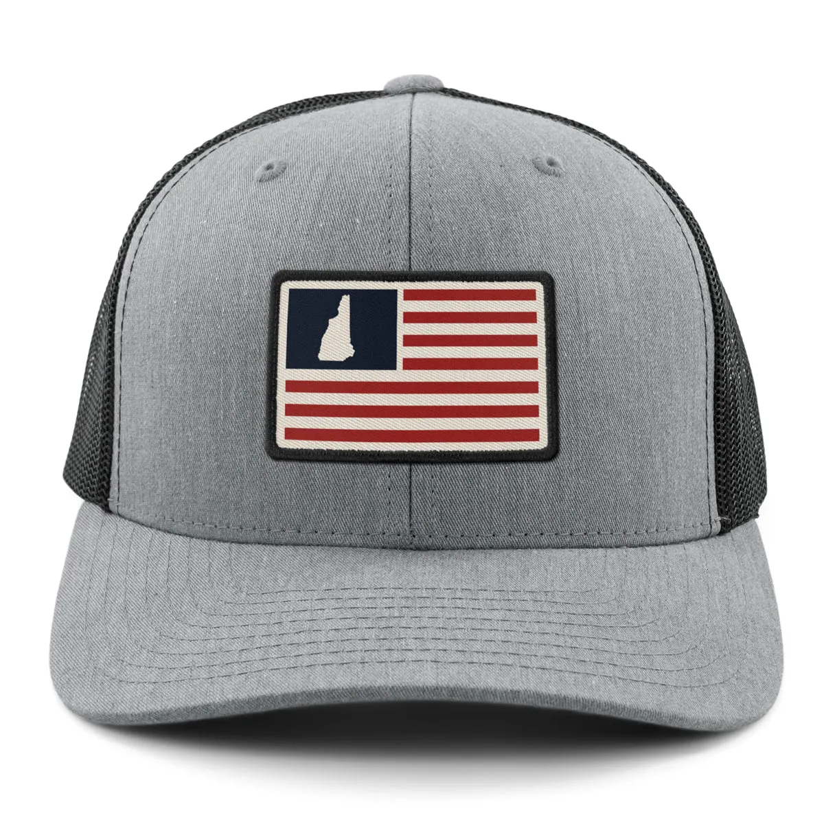 New Hampshire USA Flag Patch Classic Snapback Trucker
