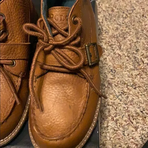 New Polo Ralph Lauren Tan Redding Boots Boys 3