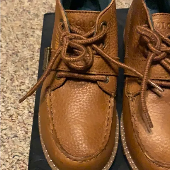 New Polo Ralph Lauren Tan Redding Boots Boys 3