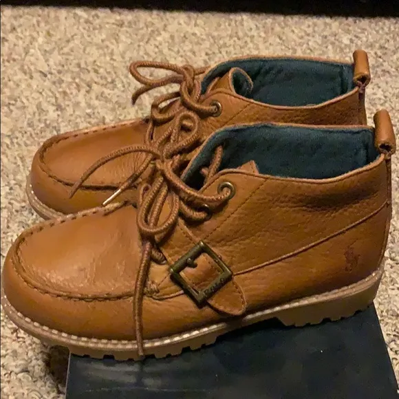New Polo Ralph Lauren Tan Redding Boots Boys 3