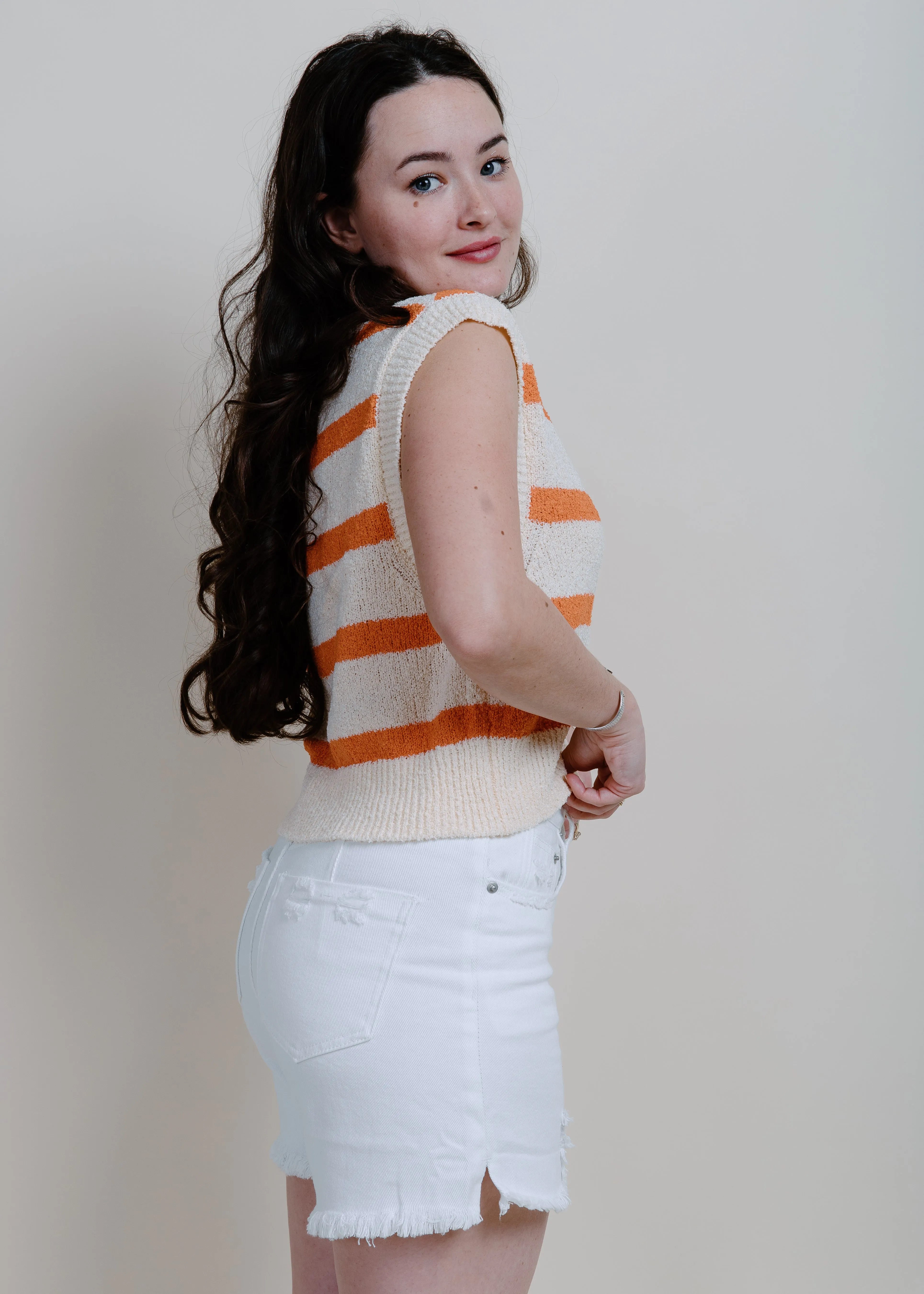 Newcastle Striped Top - Orange