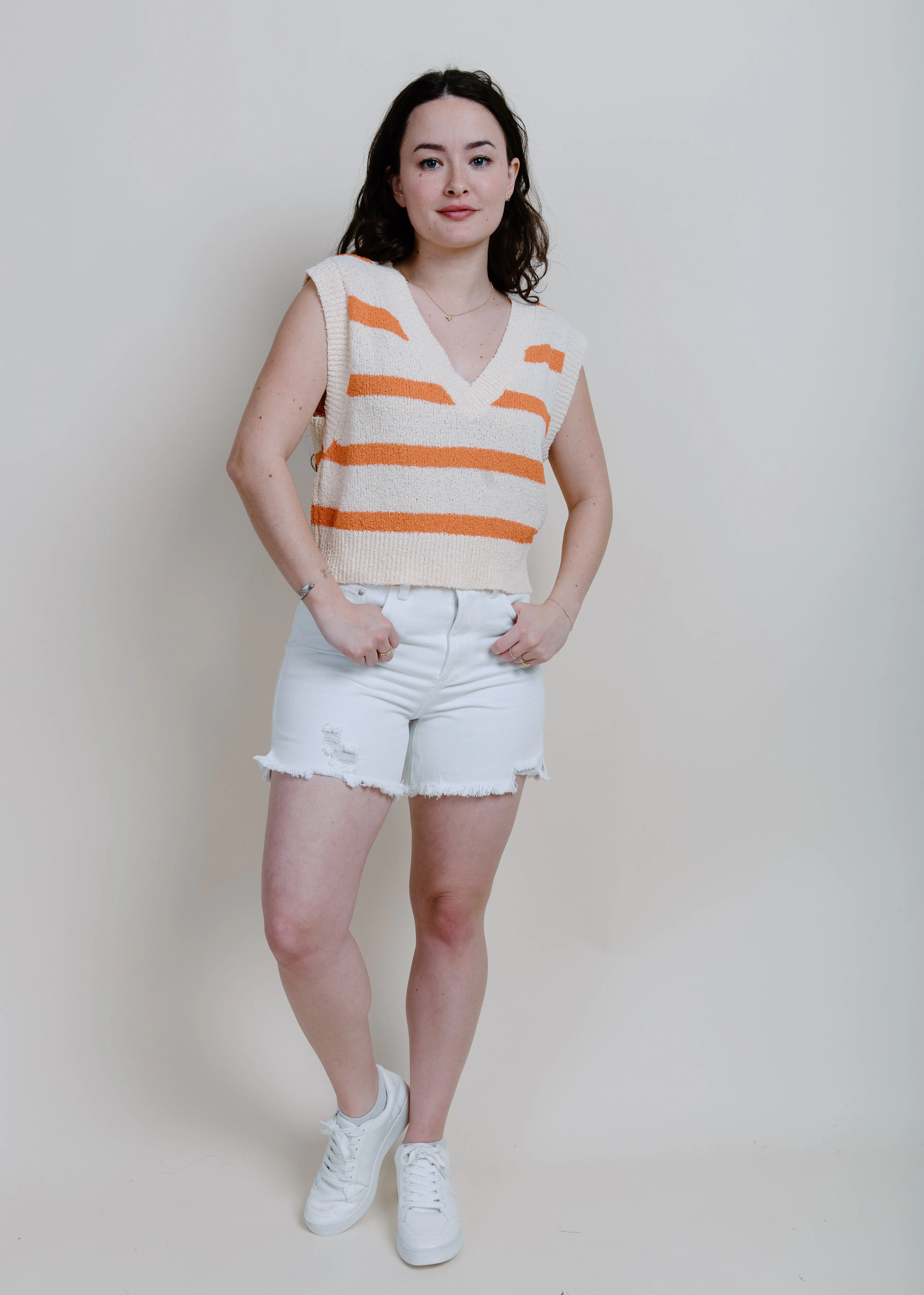 Newcastle Striped Top - Orange