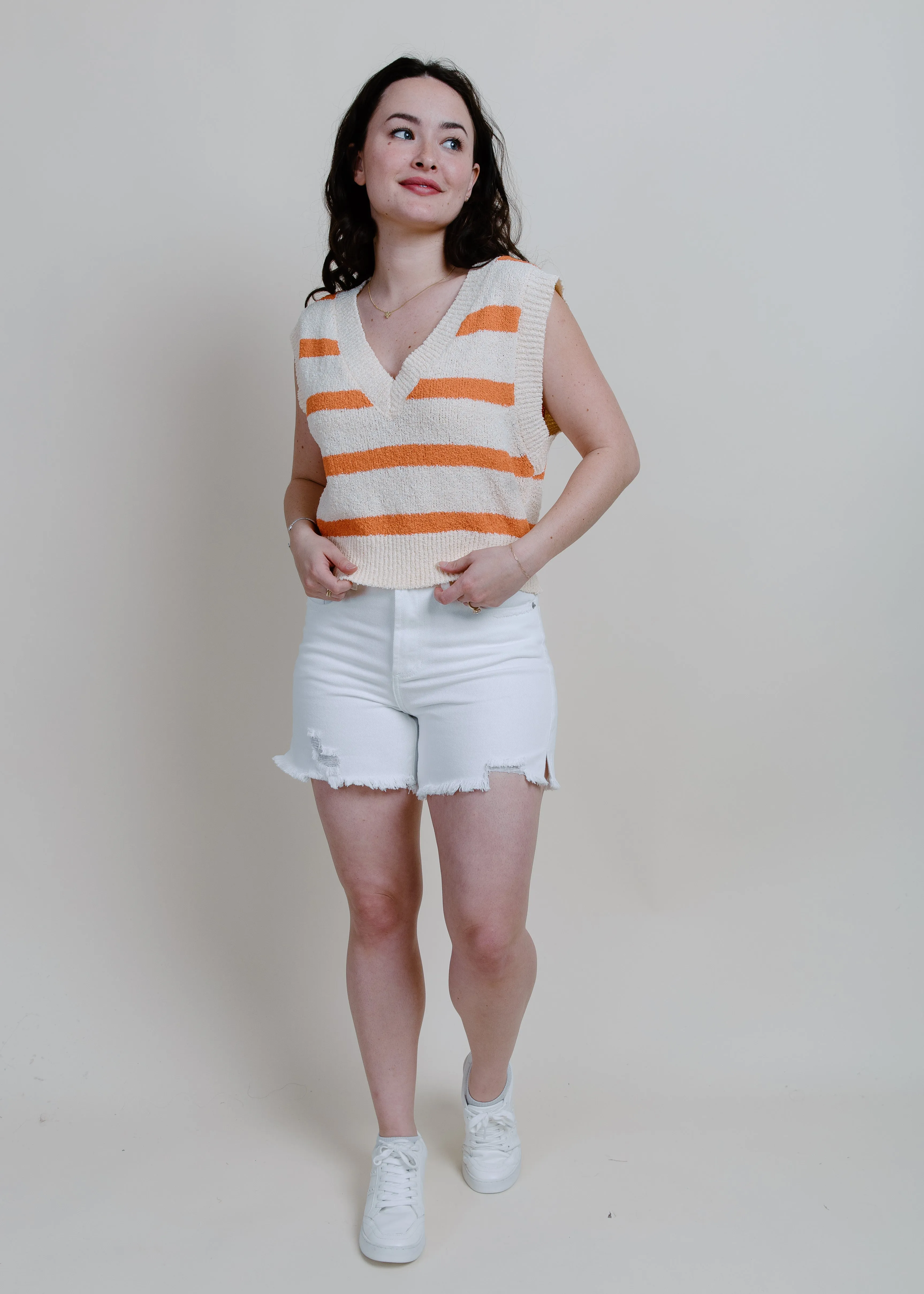 Newcastle Striped Top - Orange