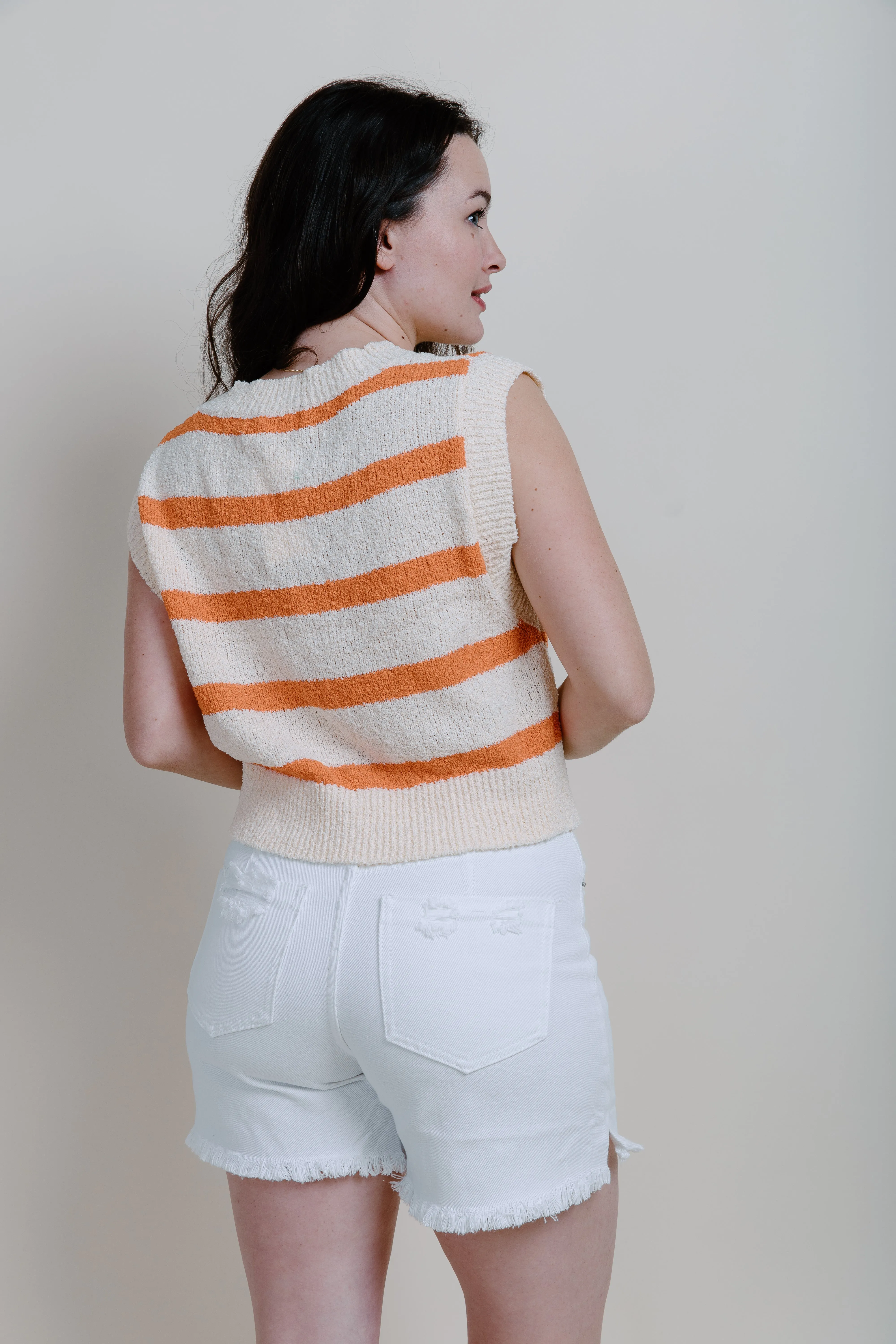 Newcastle Striped Top - Orange