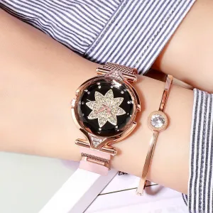 Octagonal Flower Dial Women's Watch