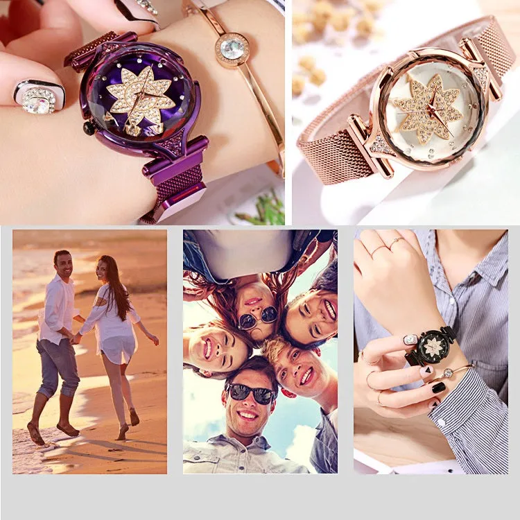 Octagonal Flower Dial Women's Watch