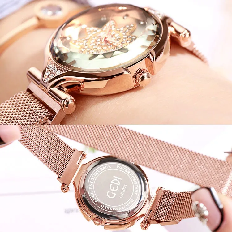Octagonal Flower Dial Women's Watch