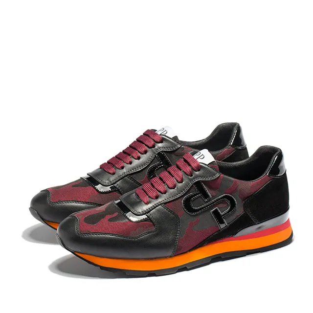 OPP Hommes Chaussures Grande Taille Chaussures de Sport De Mode Hommes Camouflage Chaussures À Lacets Casual Confortable Véritable Sneaker En Cuir