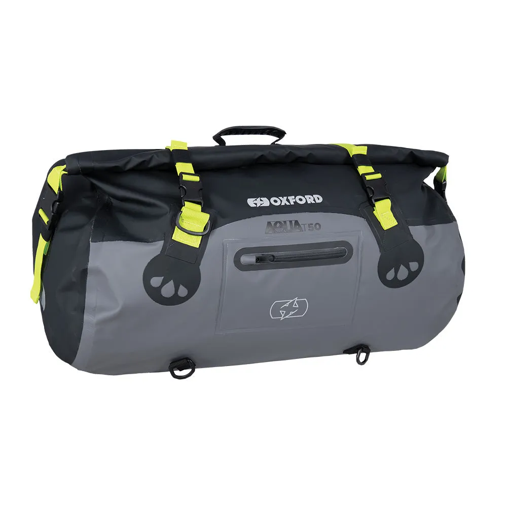 Oxford Aqua T-50 Roll Bag Black Fluo
