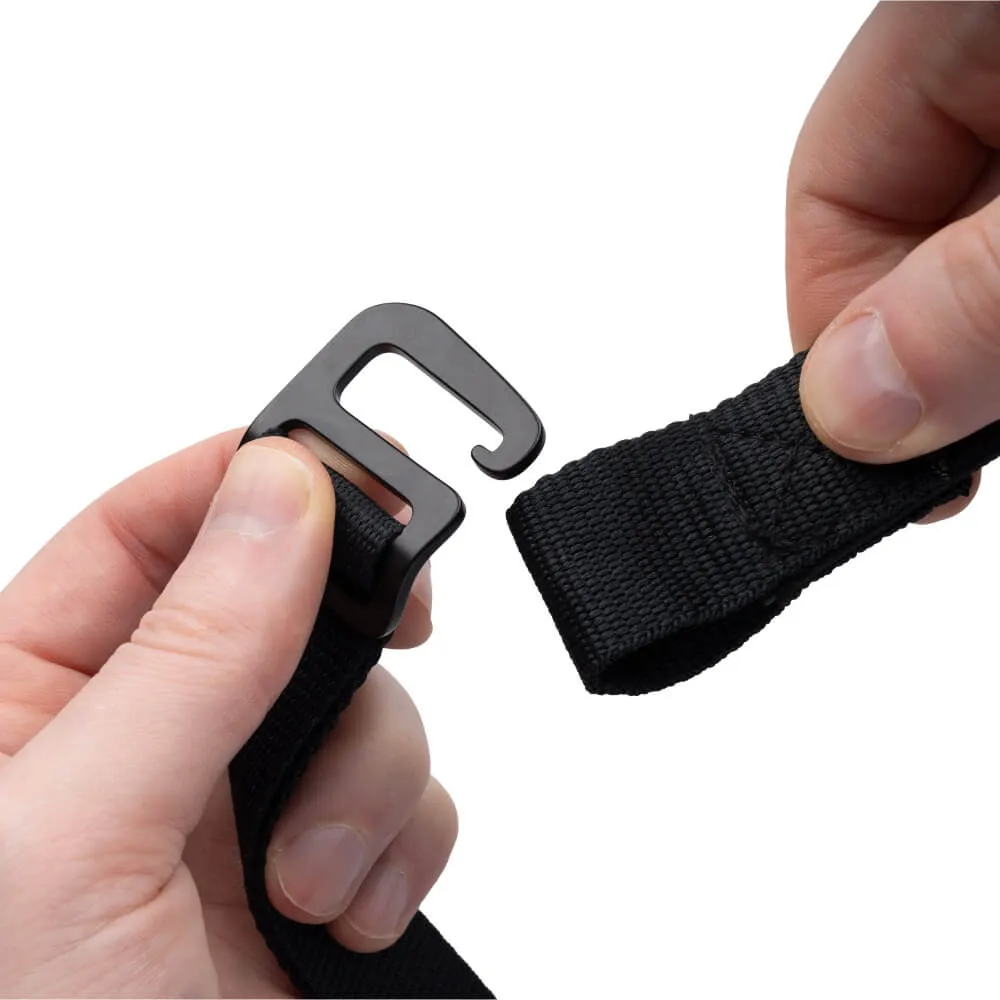 Oxford Atlas G-Hook Straps Black (26mm x 1.2m) (Pair)