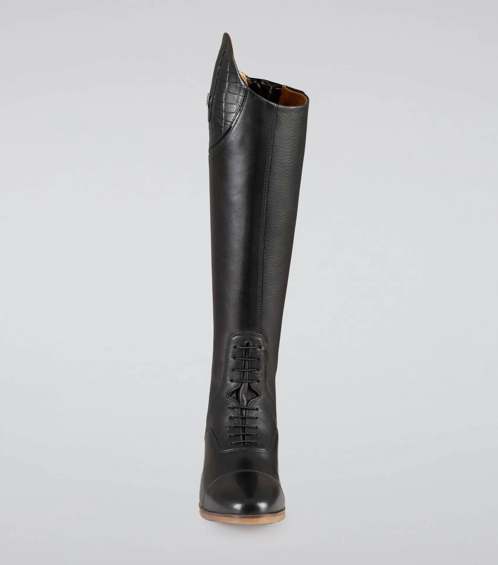 Passaggio Ladies Leather Field Tall Riding Boots Black (Regular Calf)