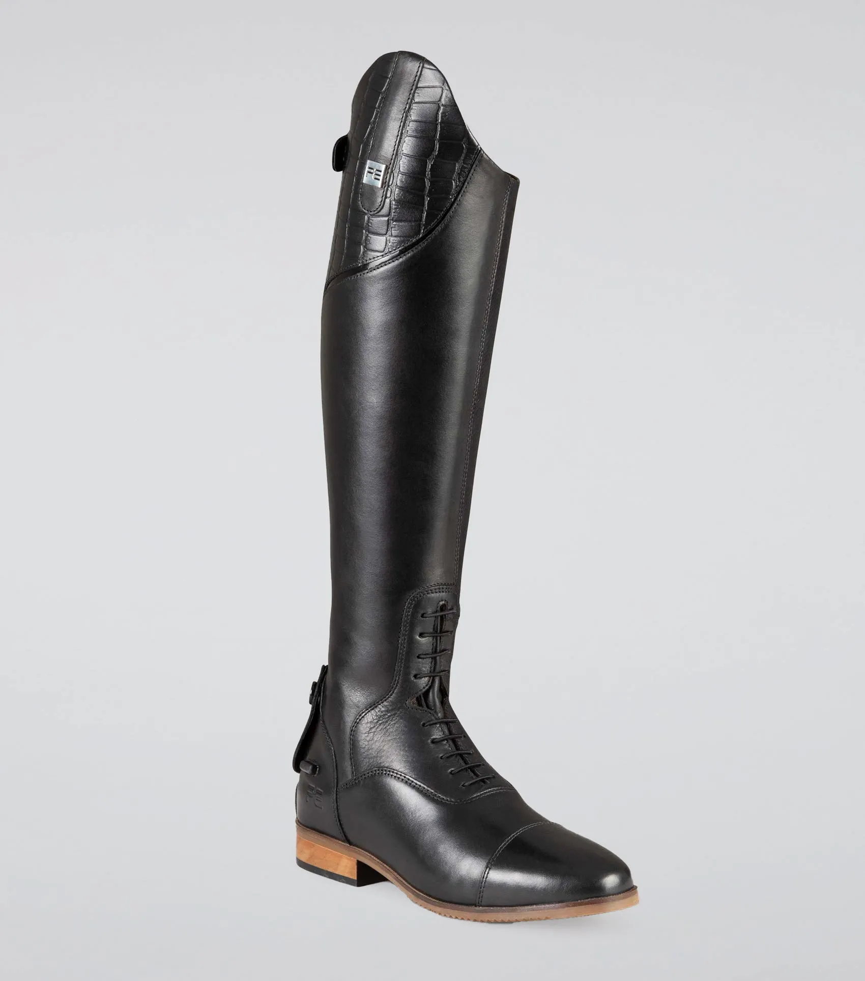 Passaggio Ladies Leather Field Tall Riding Boots Black (Regular Calf)