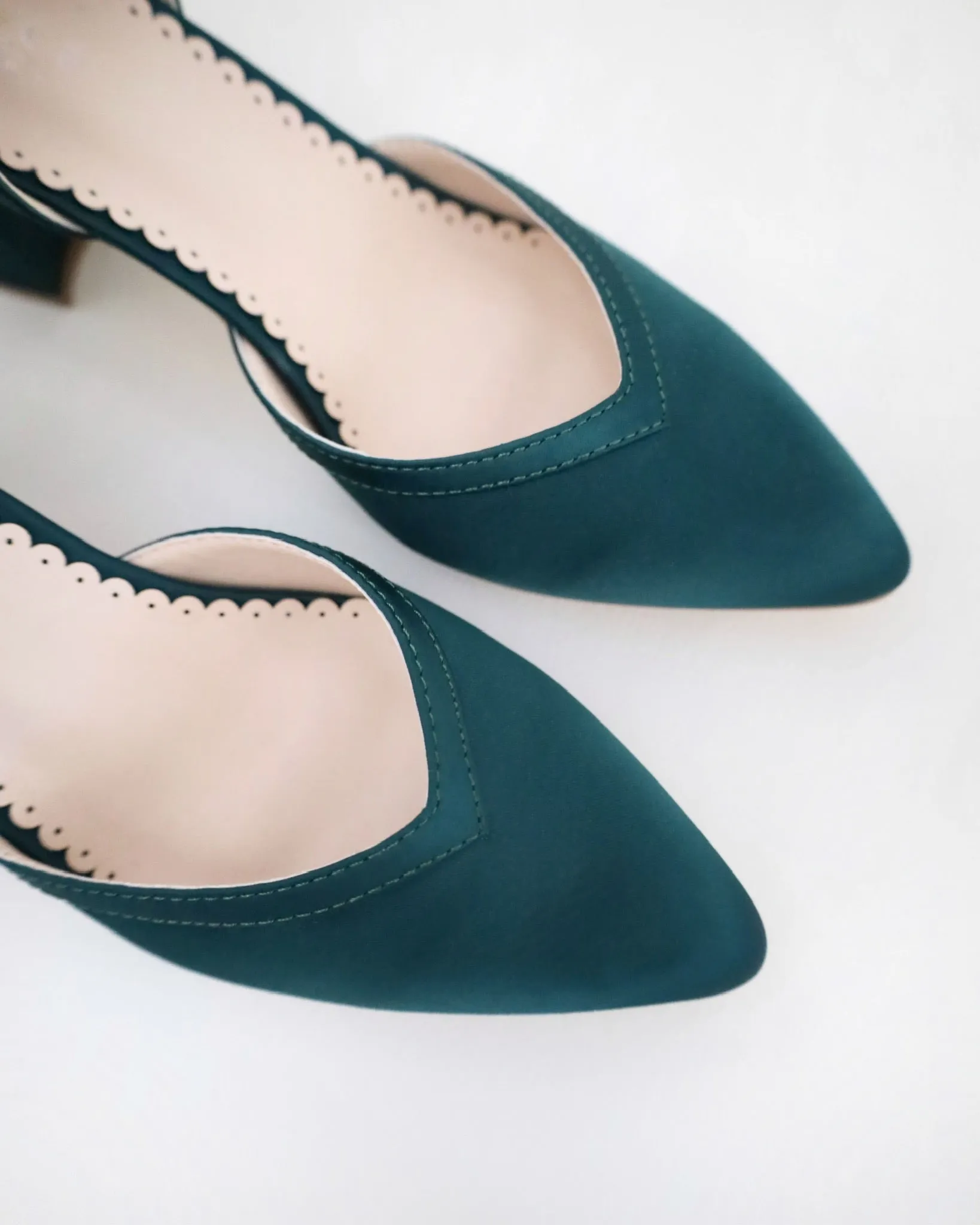 Pearl Ankle Strap Evening Block Heel
