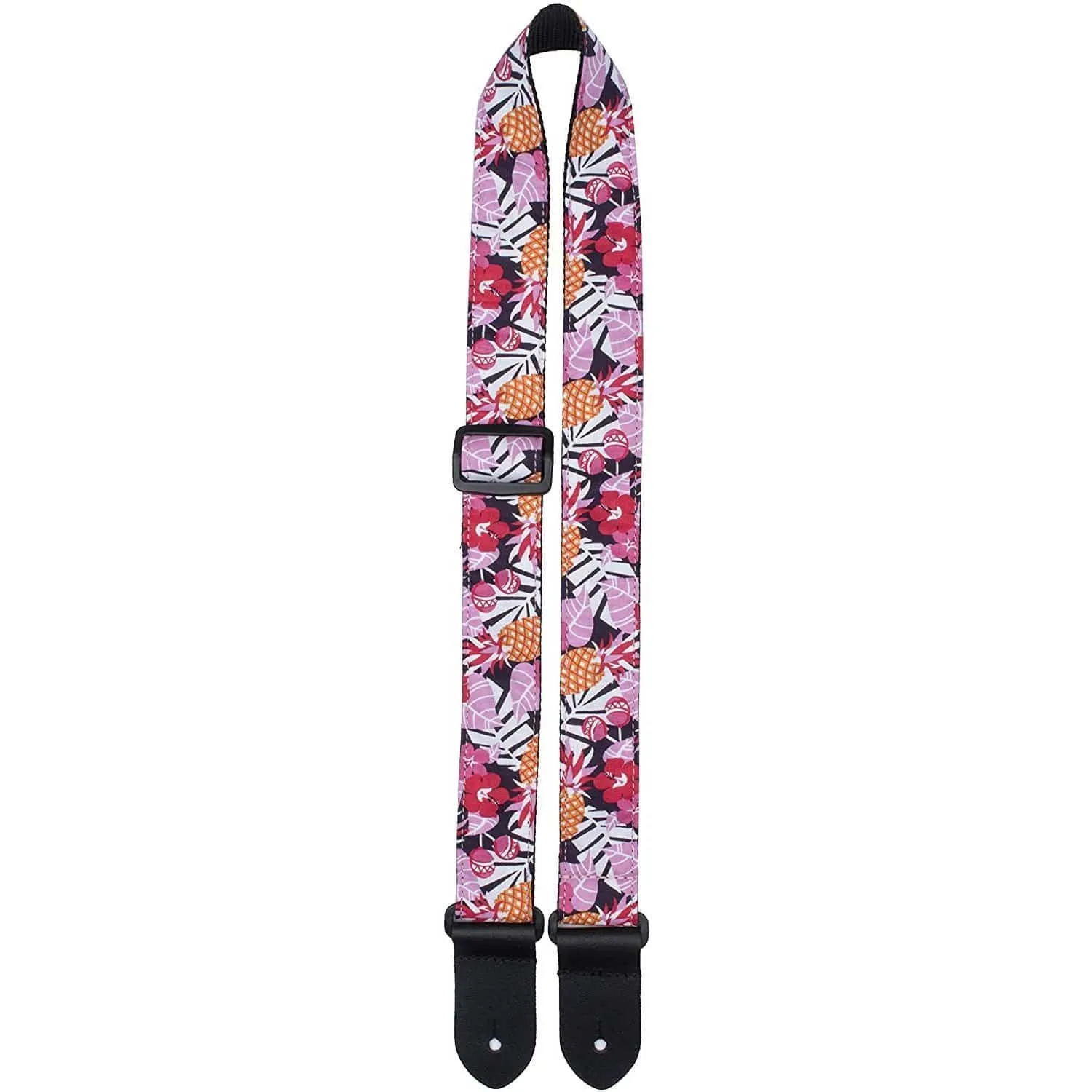 Perris Pink Floral/ Pineapple Ukulele Strap