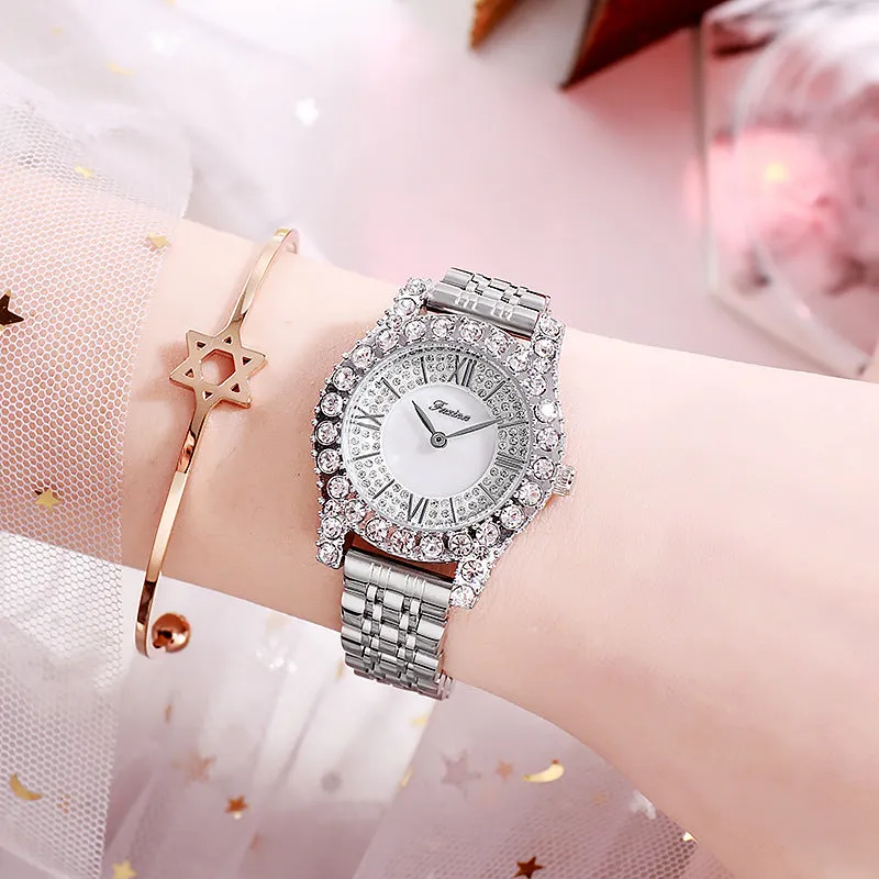 Personality Zircon With Scale Women's Watch