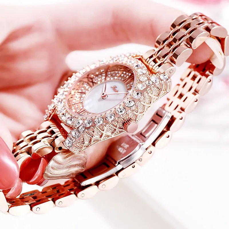 Personality Zircon With Scale Women's Watch