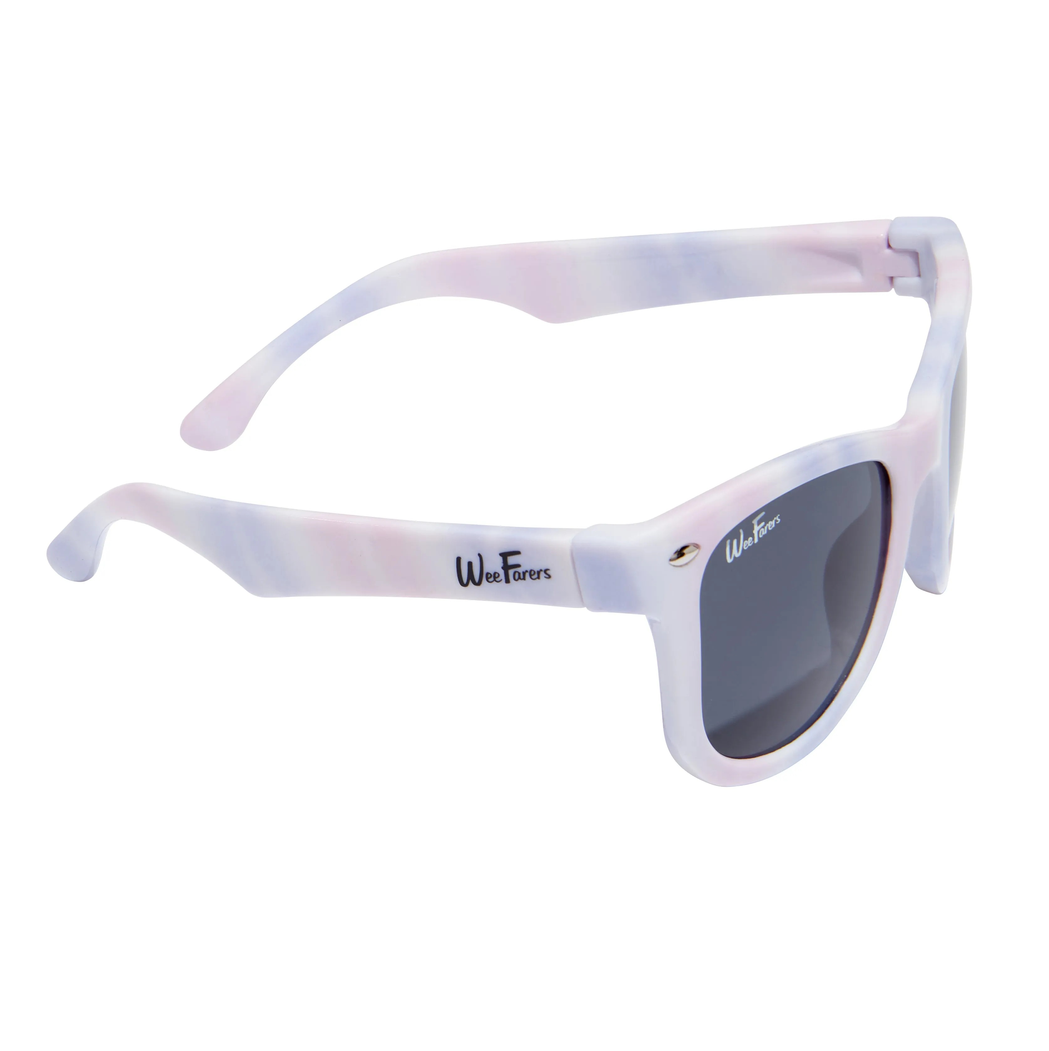 Polarized WeeFarers Sunglasses - Tie Dye Pink-Purple