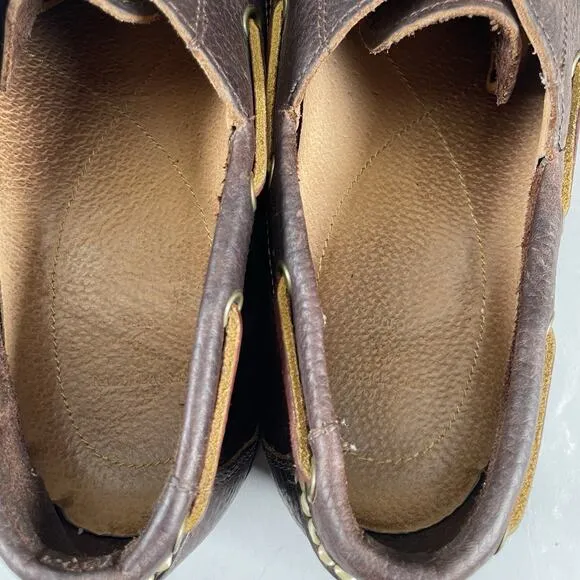 Polo Ralph Lauren BIENNE Men’s Size 12 D Brown Leather Casual Boat Shoes Casual