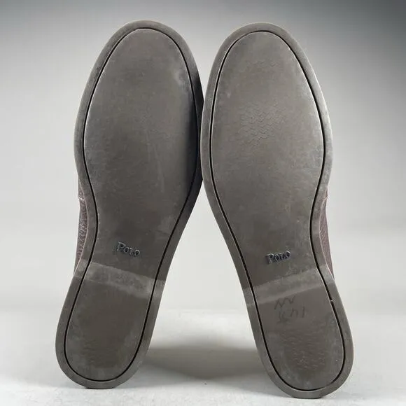 Polo Ralph Lauren BIENNE Men’s Size 12 D Brown Leather Casual Boat Shoes Casual