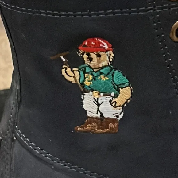 Polo Ralph Lauren Mallet Bear Ranger Hi blue boots boys girls Toddlers Size 4
