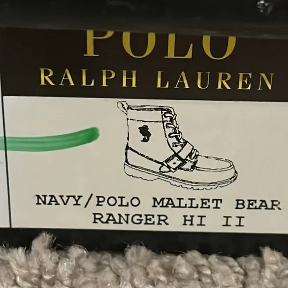 Polo Ralph Lauren Mallet Bear Ranger Hi blue boots boys girls Toddlers Size 4