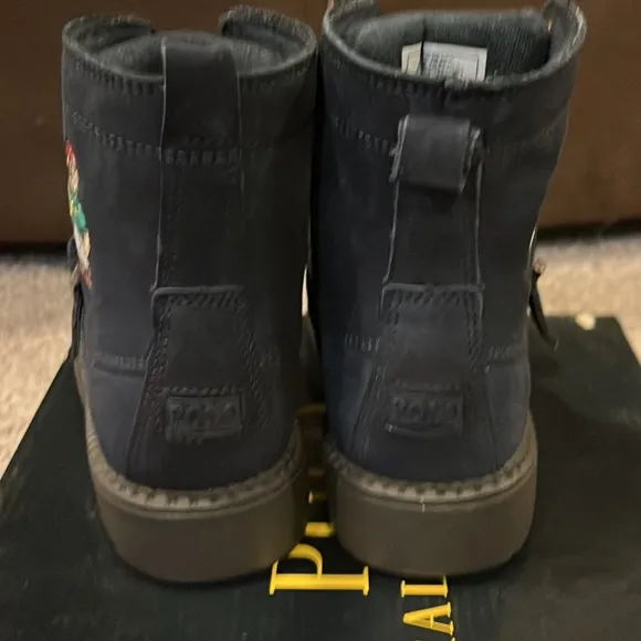 Polo Ralph Lauren Mallet Bear Ranger Hi blue boots boys girls Toddlers Size 4