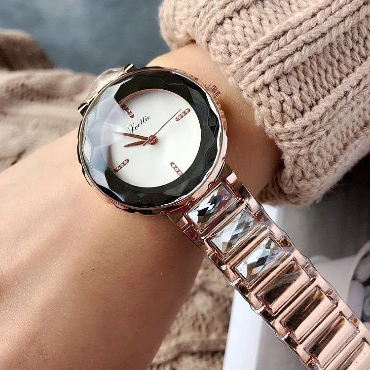Polygonal Mirror Women's Wristwatch
