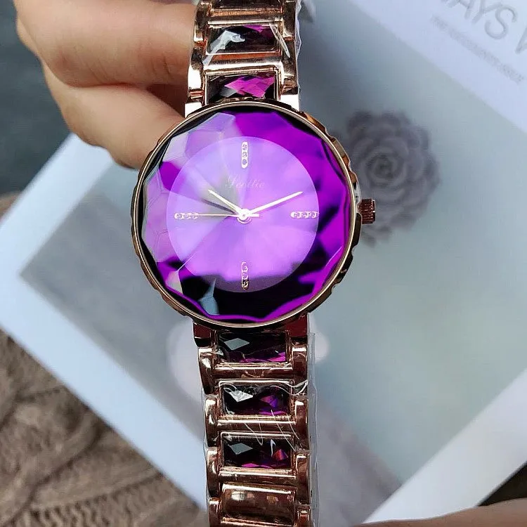 Polygonal Mirror Women's Wristwatch