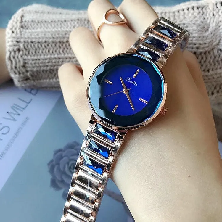 Polygonal Mirror Women's Wristwatch