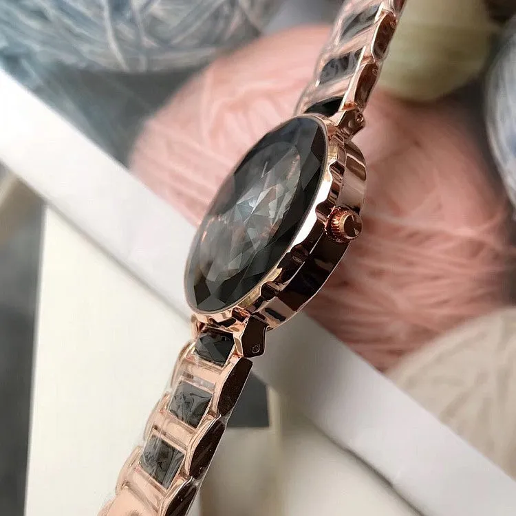 Polygonal Mirror Women's Wristwatch