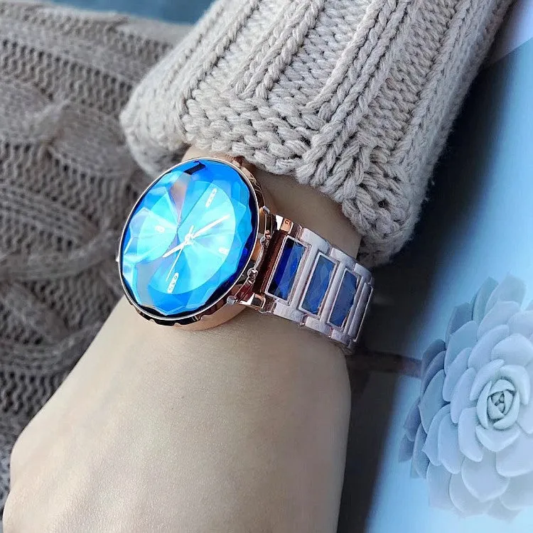 Polygonal Mirror Women's Wristwatch