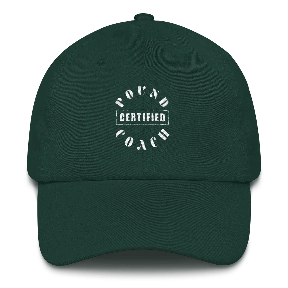 pound coach "certified" dad hat