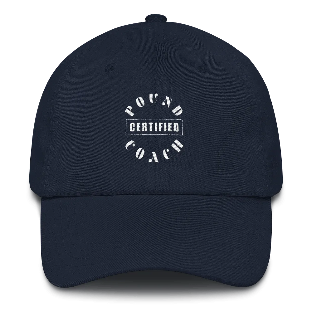 pound coach "certified" dad hat