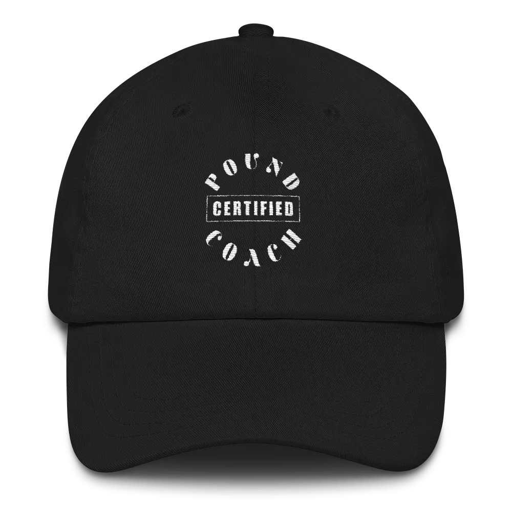 pound coach "certified" dad hat
