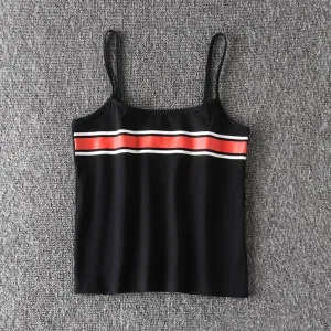 Rainbow Striped Crop Tank Top