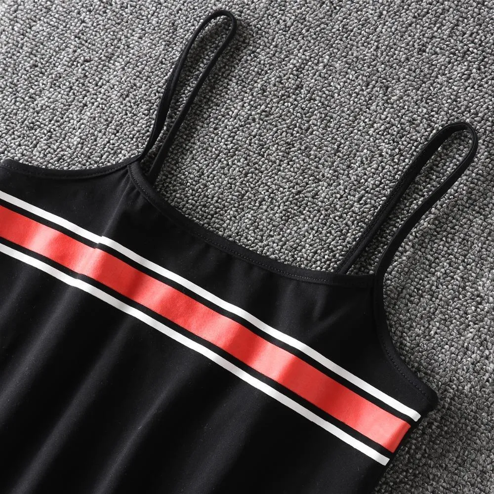 Rainbow Striped Crop Tank Top