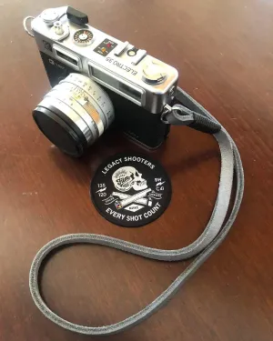 Real Pull-Up  Waxed Leather Camera Strap - Grey 10mm