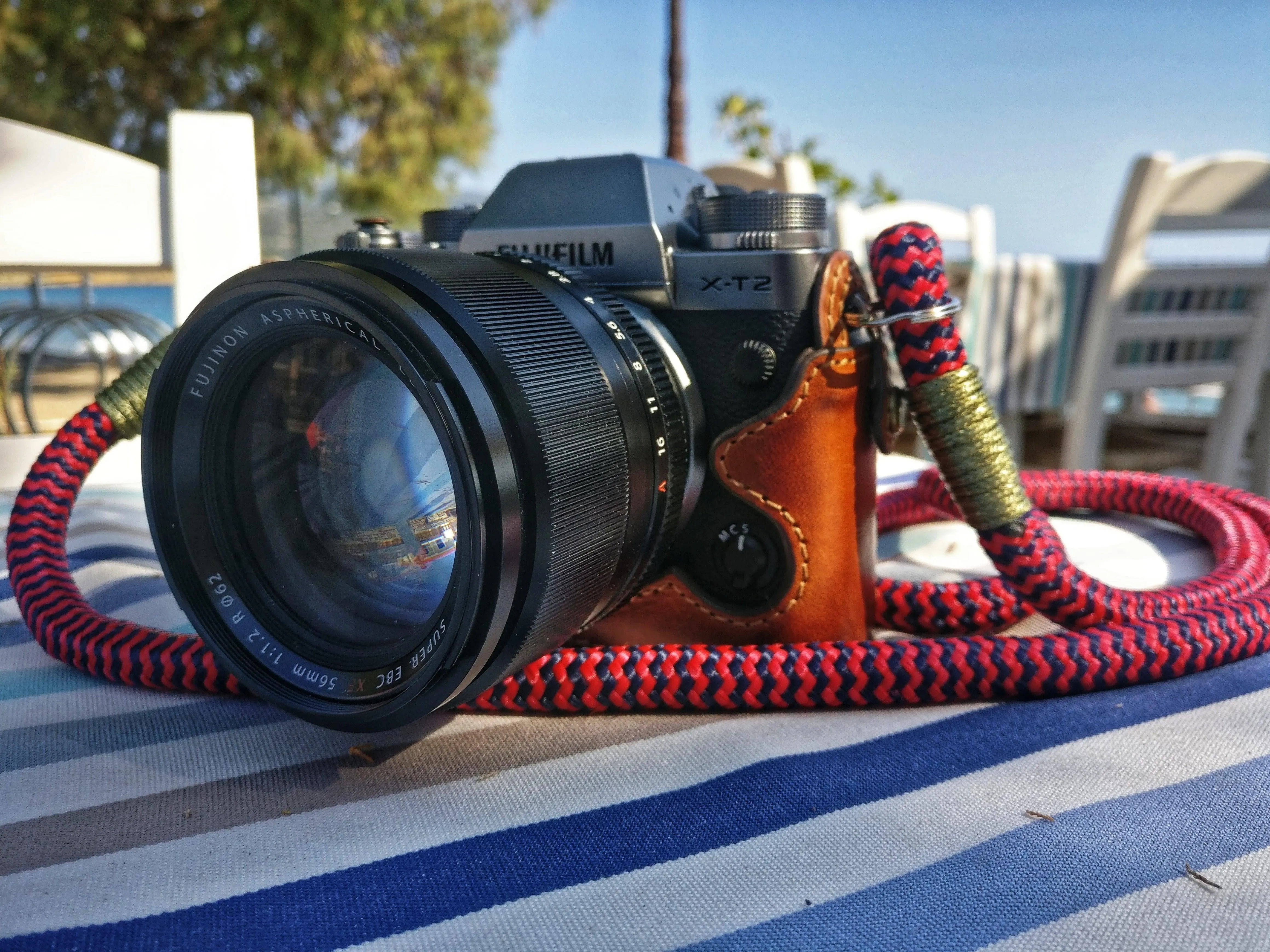Red-Blue Camera Strap
