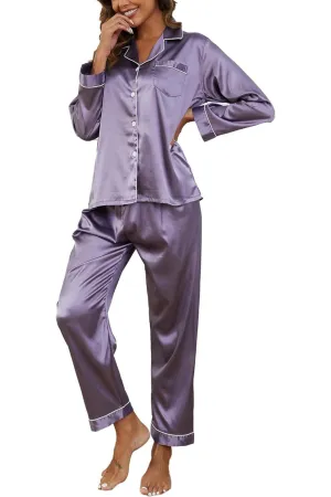 Rose Satin Pyjama Set