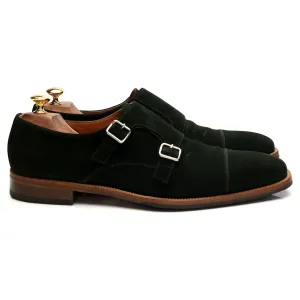 Russell & Bromley 'Crave' Green Suede Double Monk Strap UK 10.5