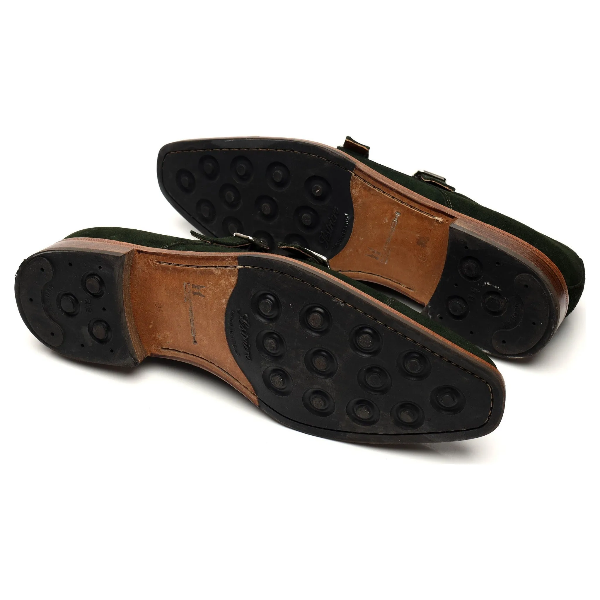 Russell & Bromley 'Crave' Green Suede Double Monk Strap UK 10.5