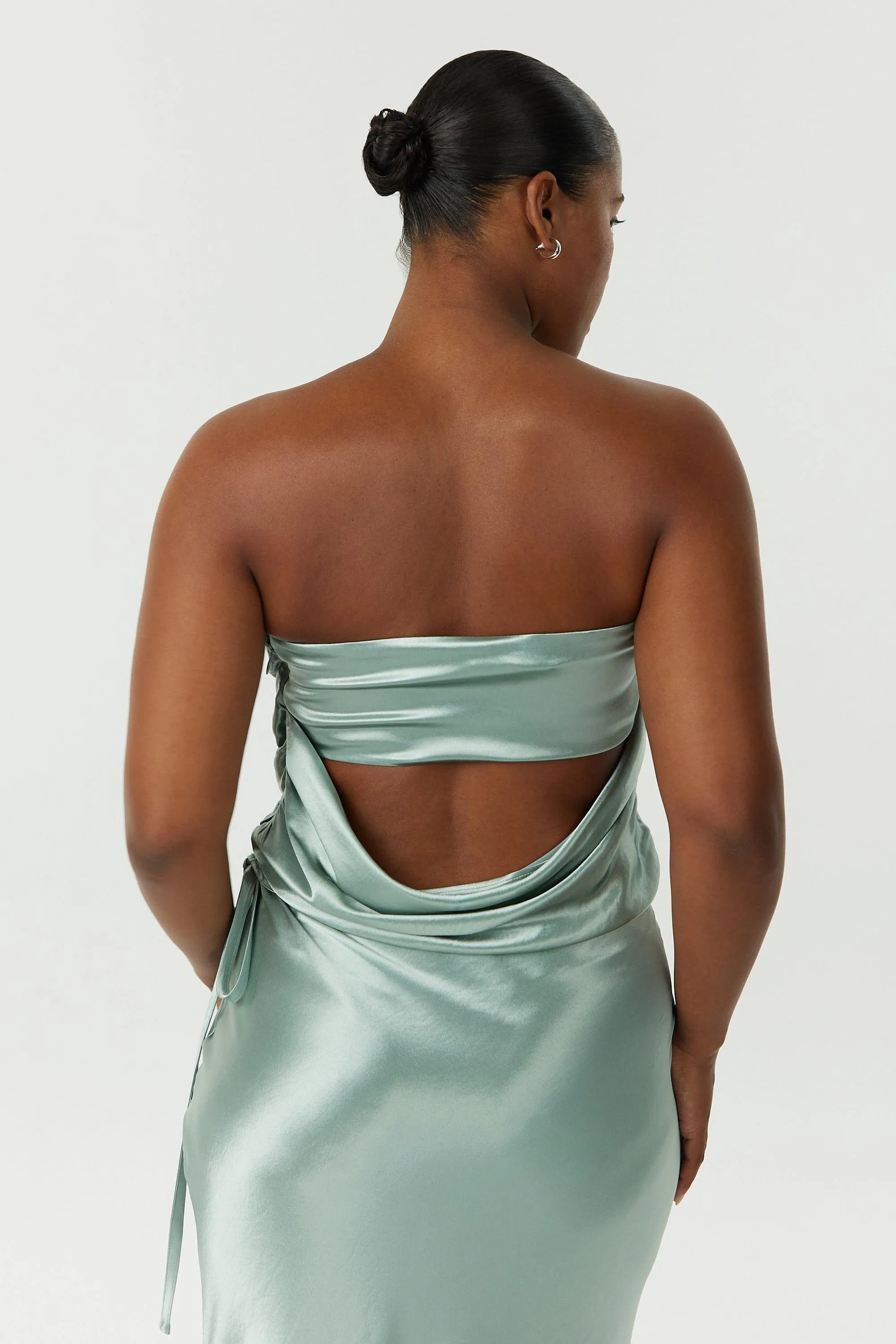 SATIN DRAPE BUSTIER | WAVE