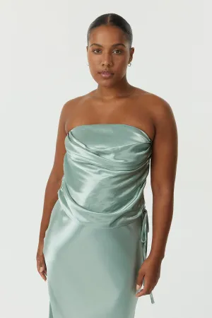 SATIN DRAPE BUSTIER | WAVE