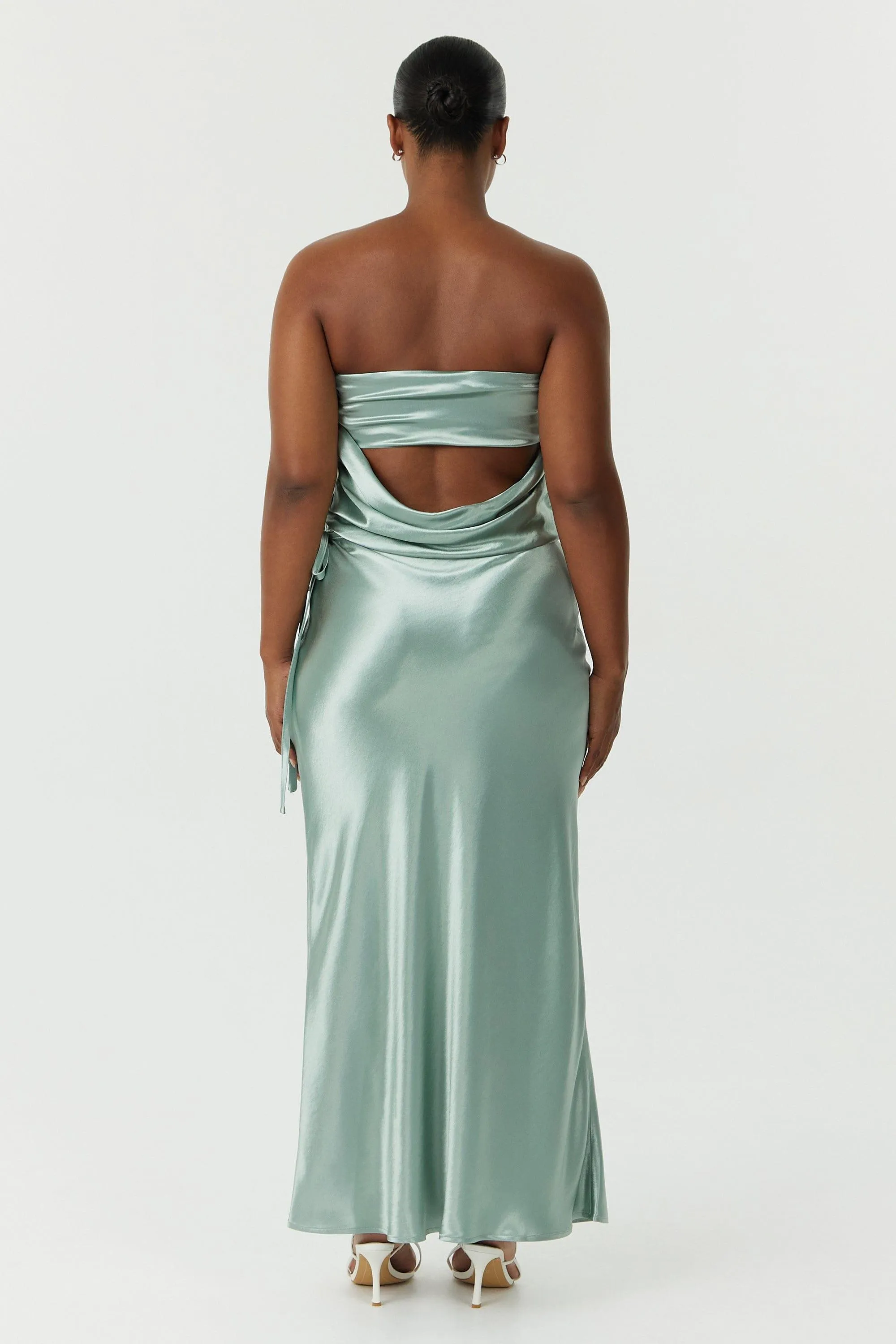 SATIN DRAPE BUSTIER | WAVE