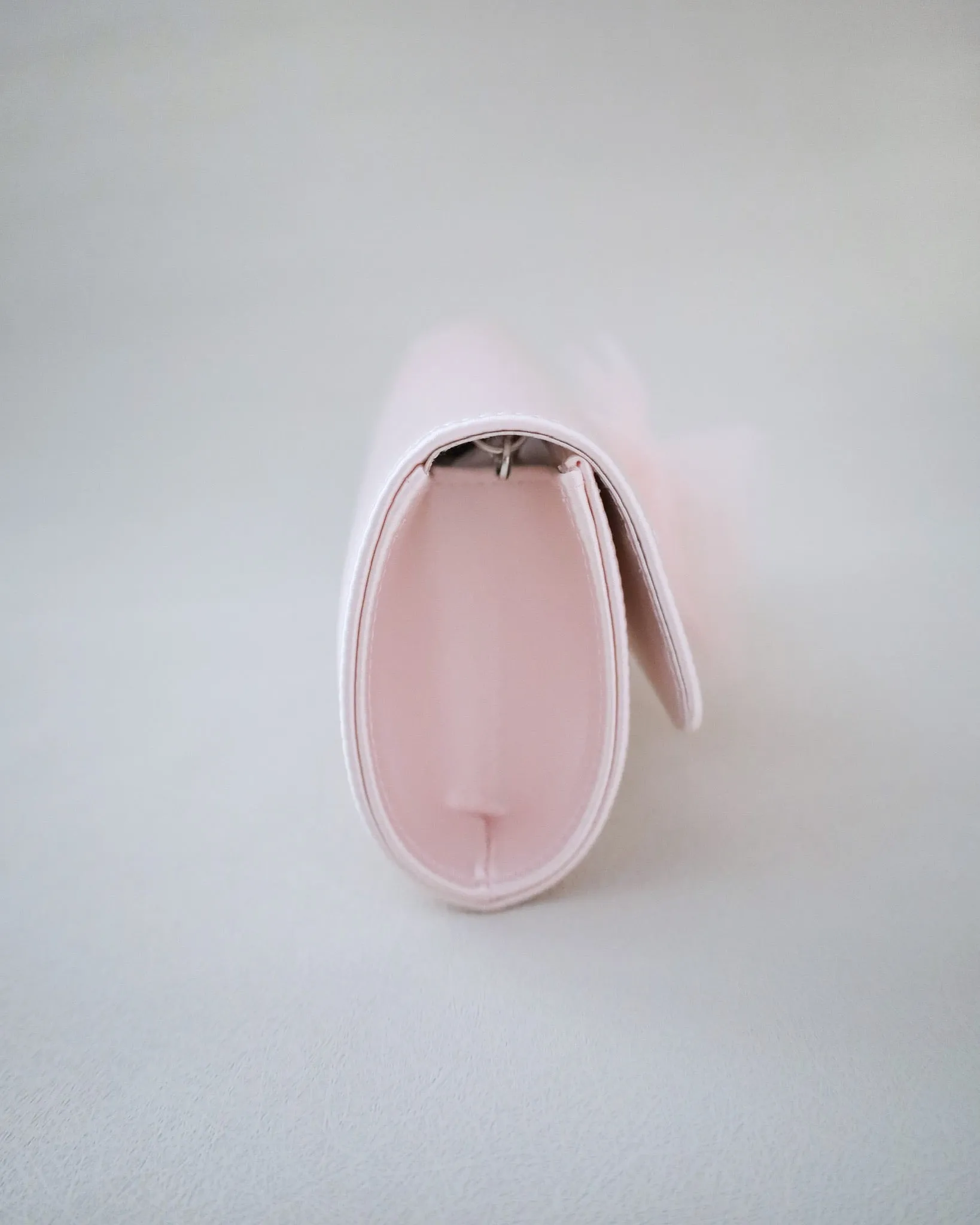 Satin Evening Clutch with Tulle Bow