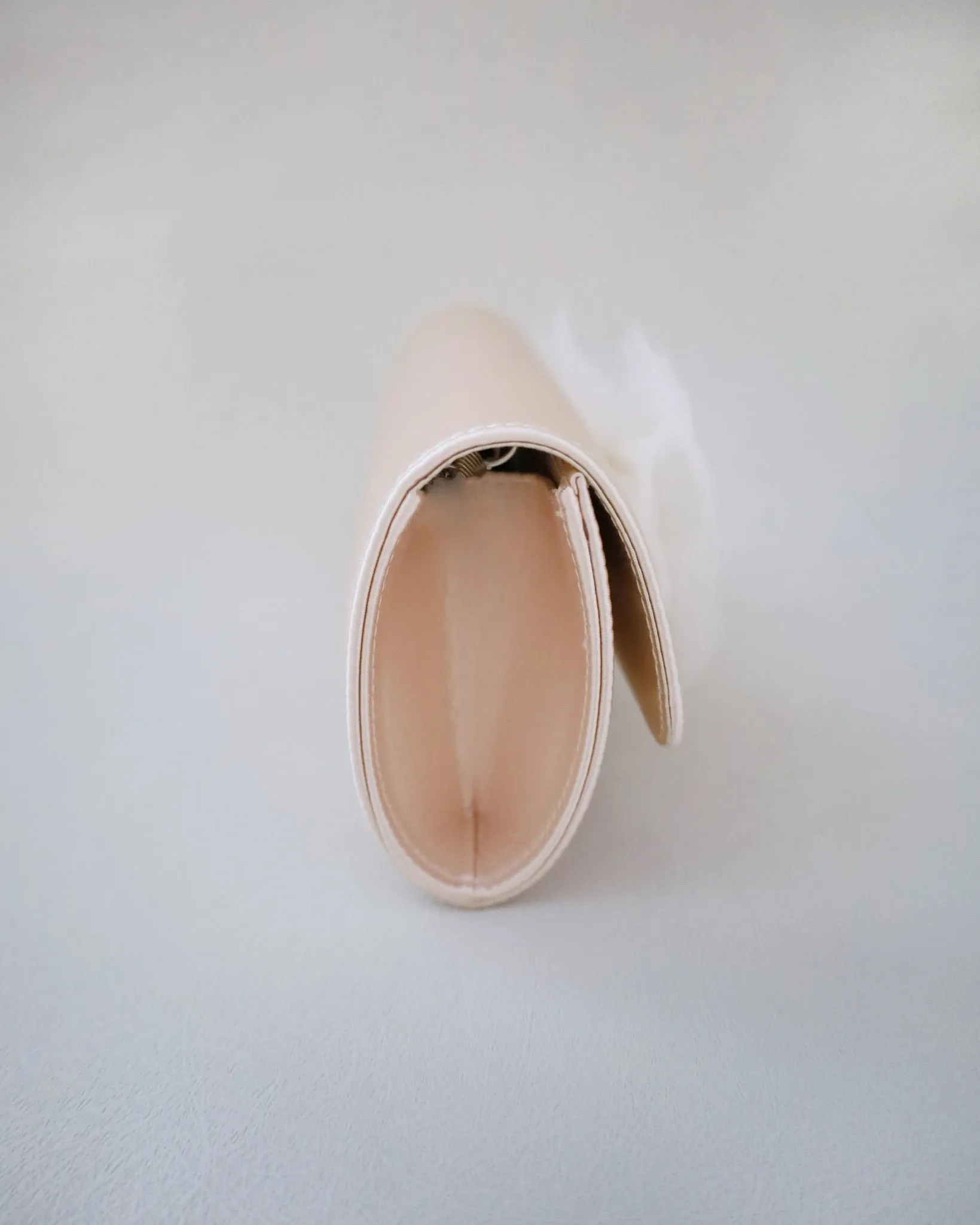 Satin Evening Clutch with Tulle Bow
